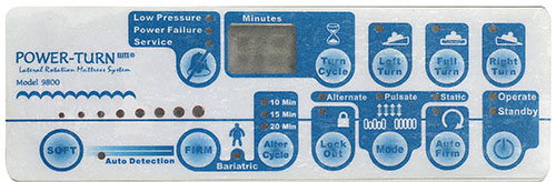 9800A FRONT PUMP LABEL
