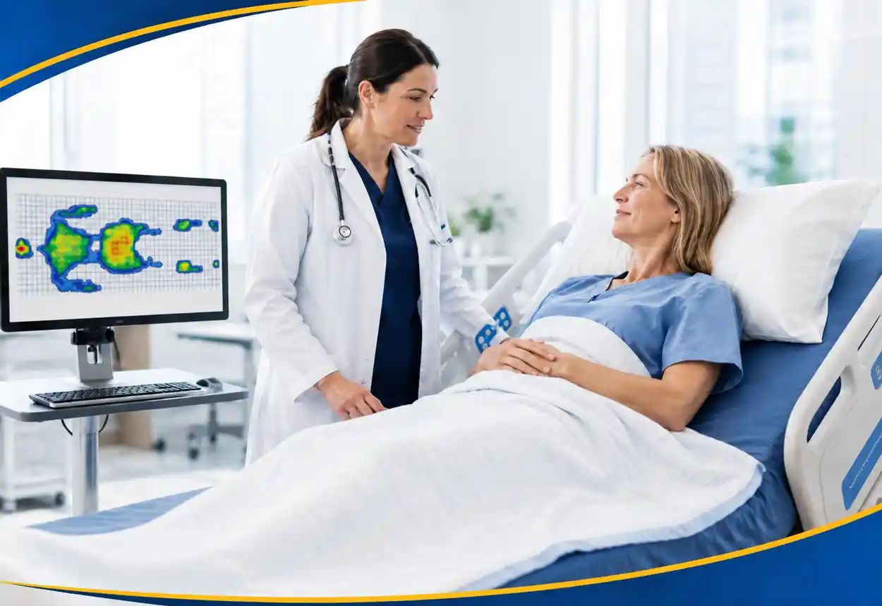 Tactilus mattress pressure mapping system — 1,612 sensing points for full-body supine pressure assessment