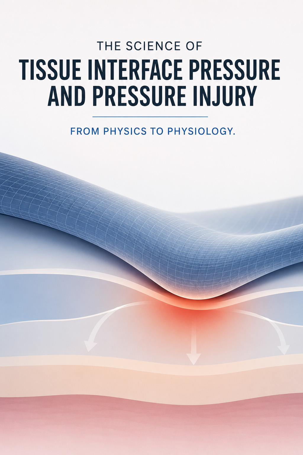 Diagram illustrating interface pressure, capillary closing threshold, and tissue ischemia in pressure injury formation